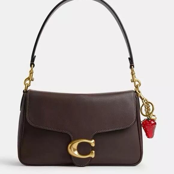 NWT Coach Strawberry Bag Charm CAO50 BRASS/Red - Picture 10 of 10